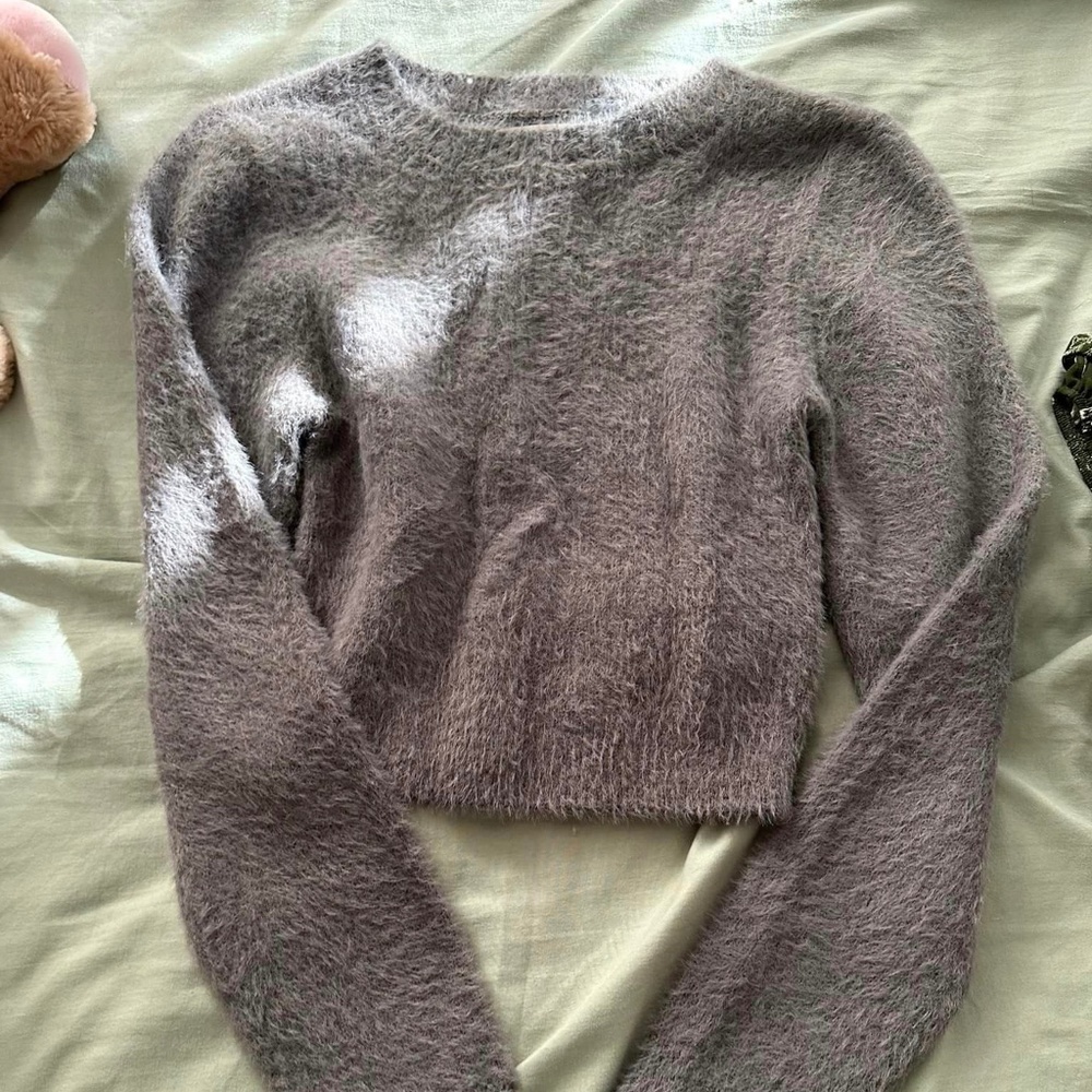 Grey Fuzzy Sweater